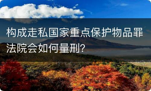 构成走私国家重点保护物品罪法院会如何量刑？