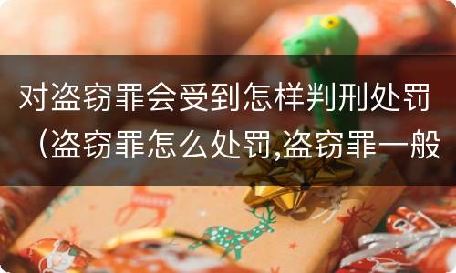对盗窃罪会受到怎样判刑处罚（盗窃罪怎么处罚,盗窃罪一般会被判多少年?）