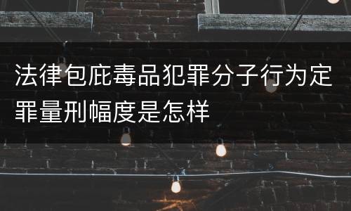 法律包庇毒品犯罪分子行为定罪量刑幅度是怎样