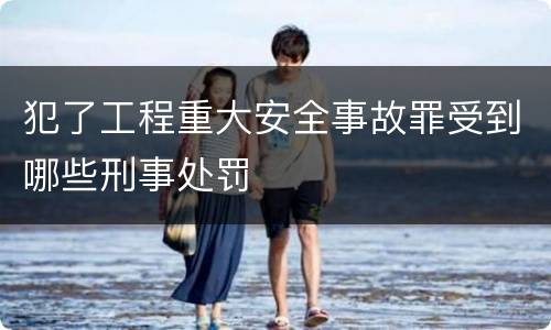 犯了工程重大安全事故罪受到哪些刑事处罚