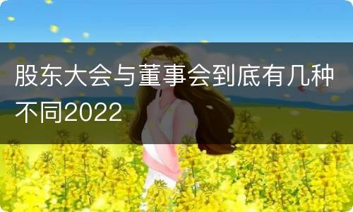 股东大会与董事会到底有几种不同2022