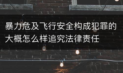 暴力危及飞行安全构成犯罪的大概怎么样追究法律责任
