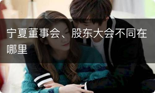 宁夏董事会、股东大会不同在哪里