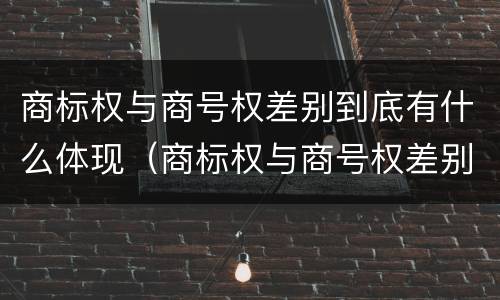 商标权与商号权差别到底有什么体现（商标权与商号权差别到底有什么体现呢）