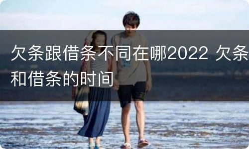 欠条跟借条不同在哪2022 欠条和借条的时间
