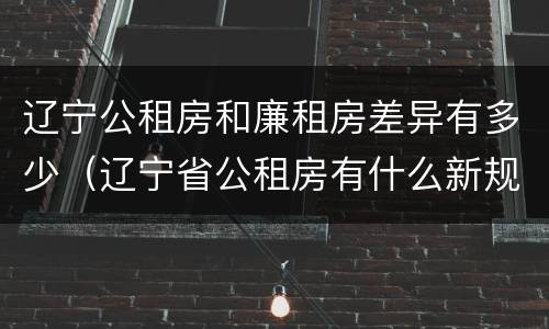 辽宁公租房和廉租房差异有多少（辽宁省公租房有什么新规定）