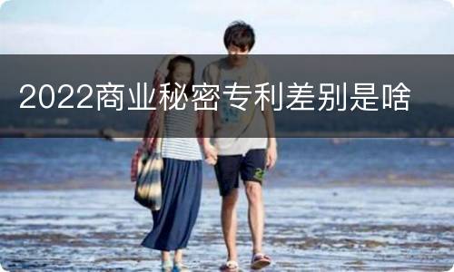 2022商业秘密专利差别是啥