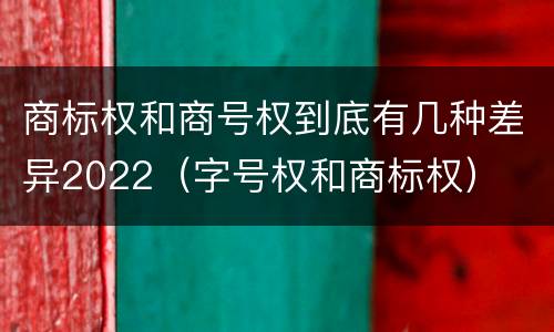商标权和商号权到底有几种差异2022（字号权和商标权）