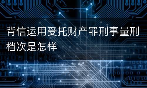 背信运用受托财产罪刑事量刑档次是怎样