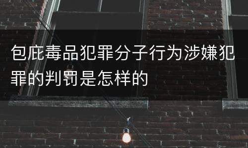 包庇毒品犯罪分子行为涉嫌犯罪的判罚是怎样的