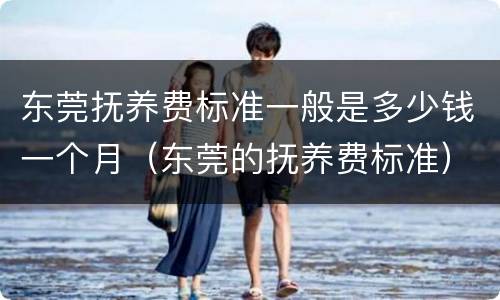 东莞抚养费标准一般是多少钱一个月（东莞的抚养费标准）