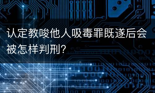 认定教唆他人吸毒罪既遂后会被怎样判刑?