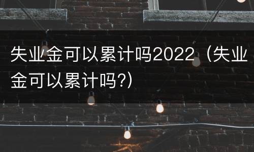 失业金可以累计吗2022（失业金可以累计吗?）