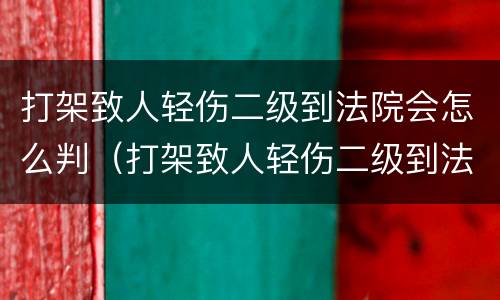 打架致人轻伤二级到法院会怎么判（打架致人轻伤二级到法院会怎么判决）