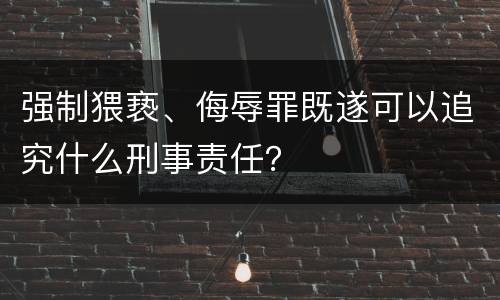 强制猥亵、侮辱罪既遂可以追究什么刑事责任？