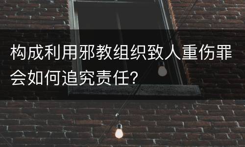 构成利用邪教组织致人重伤罪会如何追究责任？