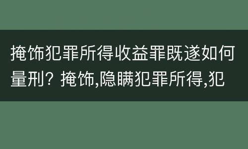 掩饰犯罪所得收益罪既遂如何量刑? 掩饰,隐瞒犯罪所得,犯罪所得收益罪怎么量刑