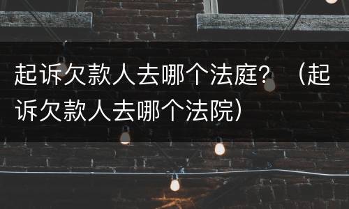 起诉欠款人去哪个法庭？（起诉欠款人去哪个法院）