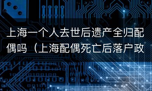 上海一个人去世后遗产全归配偶吗（上海配偶死亡后落户政策）