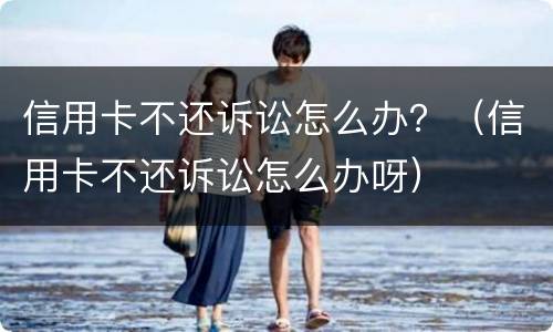 信用卡不还诉讼怎么办？（信用卡不还诉讼怎么办呀）