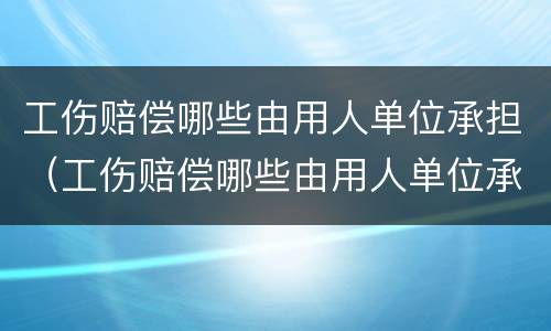 工伤赔偿哪些由用人单位承担（工伤赔偿哪些由用人单位承担责任）