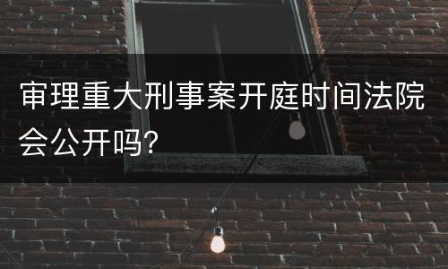 审理重大刑事案开庭时间法院会公开吗？