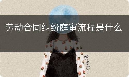 劳动合同纠纷庭审流程是什么