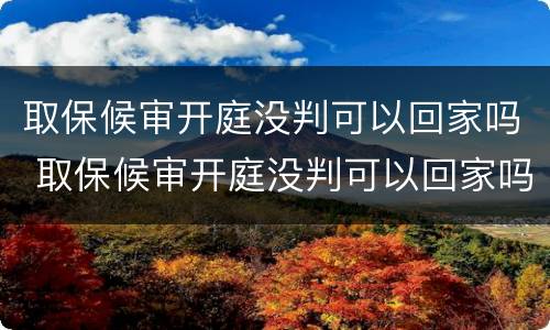 取保候审开庭没判可以回家吗 取保候审开庭没判可以回家吗知乎