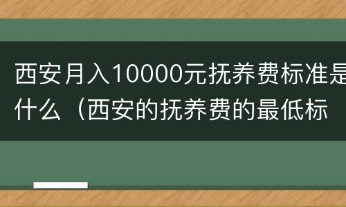 西安月入10000元抚养费标准是什么（西安的抚养费的最低标准）