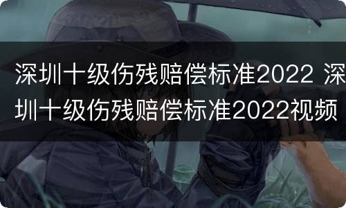 深圳十级伤残赔偿标准2022 深圳十级伤残赔偿标准2022视频