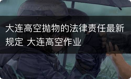 大连高空抛物的法律责任最新规定 大连高空作业