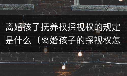 离婚孩子抚养权探视权的规定是什么（离婚孩子的探视权怎么规定的）