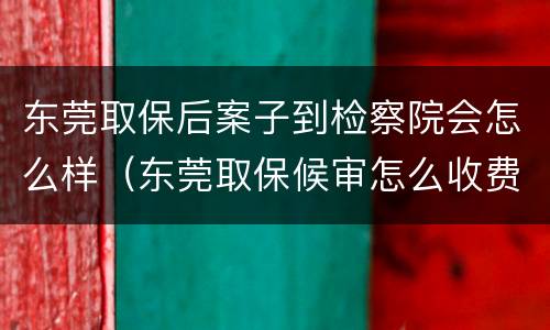 东莞取保后案子到检察院会怎么样（东莞取保候审怎么收费）
