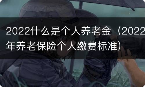 2022什么是个人养老金（2022年养老保险个人缴费标准）