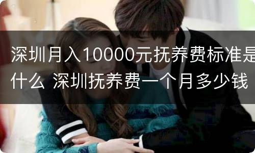 深圳月入10000元抚养费标准是什么 深圳抚养费一个月多少钱