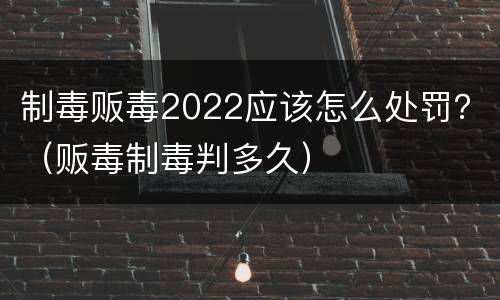 制毒贩毒2022应该怎么处罚？（贩毒制毒判多久）