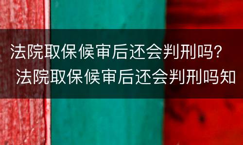 法院取保候审后还会判刑吗？ 法院取保候审后还会判刑吗知乎