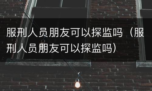 服刑人员朋友可以探监吗（服刑人员朋友可以探监吗）