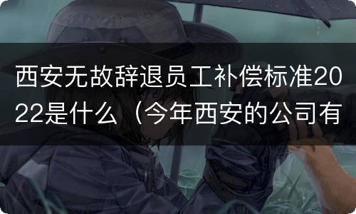 西安无故辞退员工补偿标准2022是什么（今年西安的公司有裁员吗）