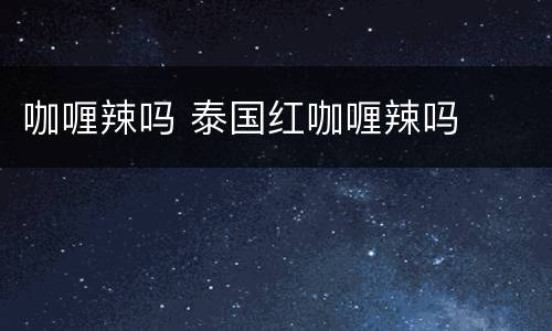 咖喱辣吗 泰国红咖喱辣吗