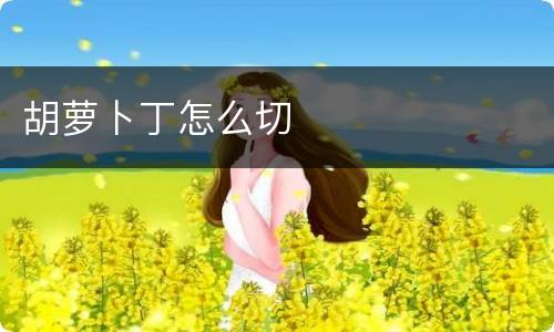 胡萝卜丁怎么切