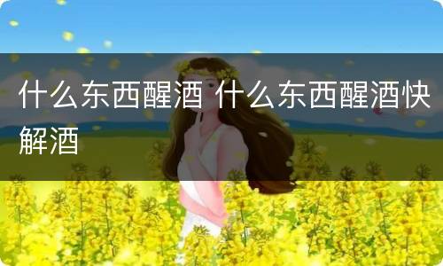 什么东西醒酒 什么东西醒酒快解酒