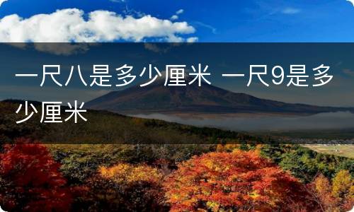 一尺八是多少厘米 一尺9是多少厘米