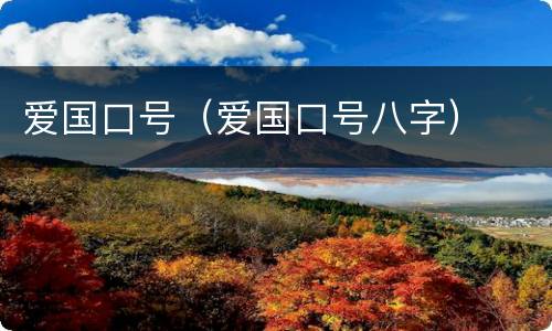 爱国口号（爱国口号八字）