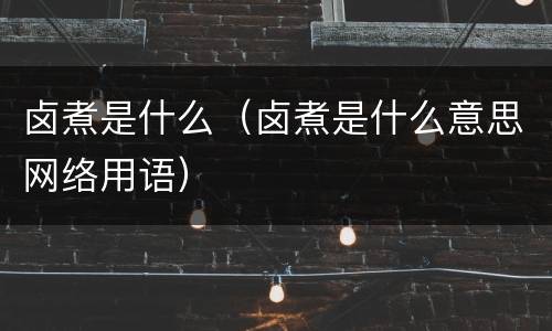 卤煮是什么（卤煮是什么意思网络用语）