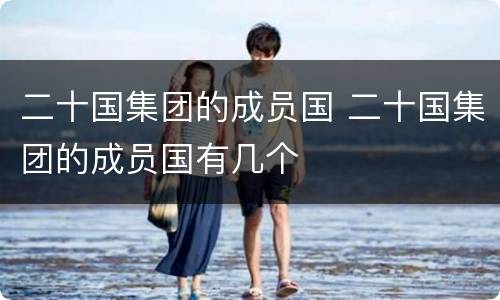 二十国集团的成员国 二十国集团的成员国有几个