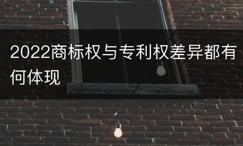 2022商标权与专利权差异都有何体现