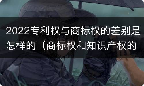 2022专利权与商标权的差别是怎样的（商标权和知识产权的区别）