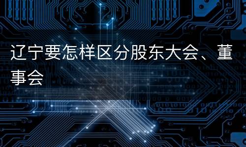 辽宁要怎样区分股东大会、董事会
