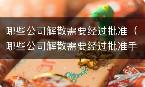 哪些公司解散需要经过批准（哪些公司解散需要经过批准手续）